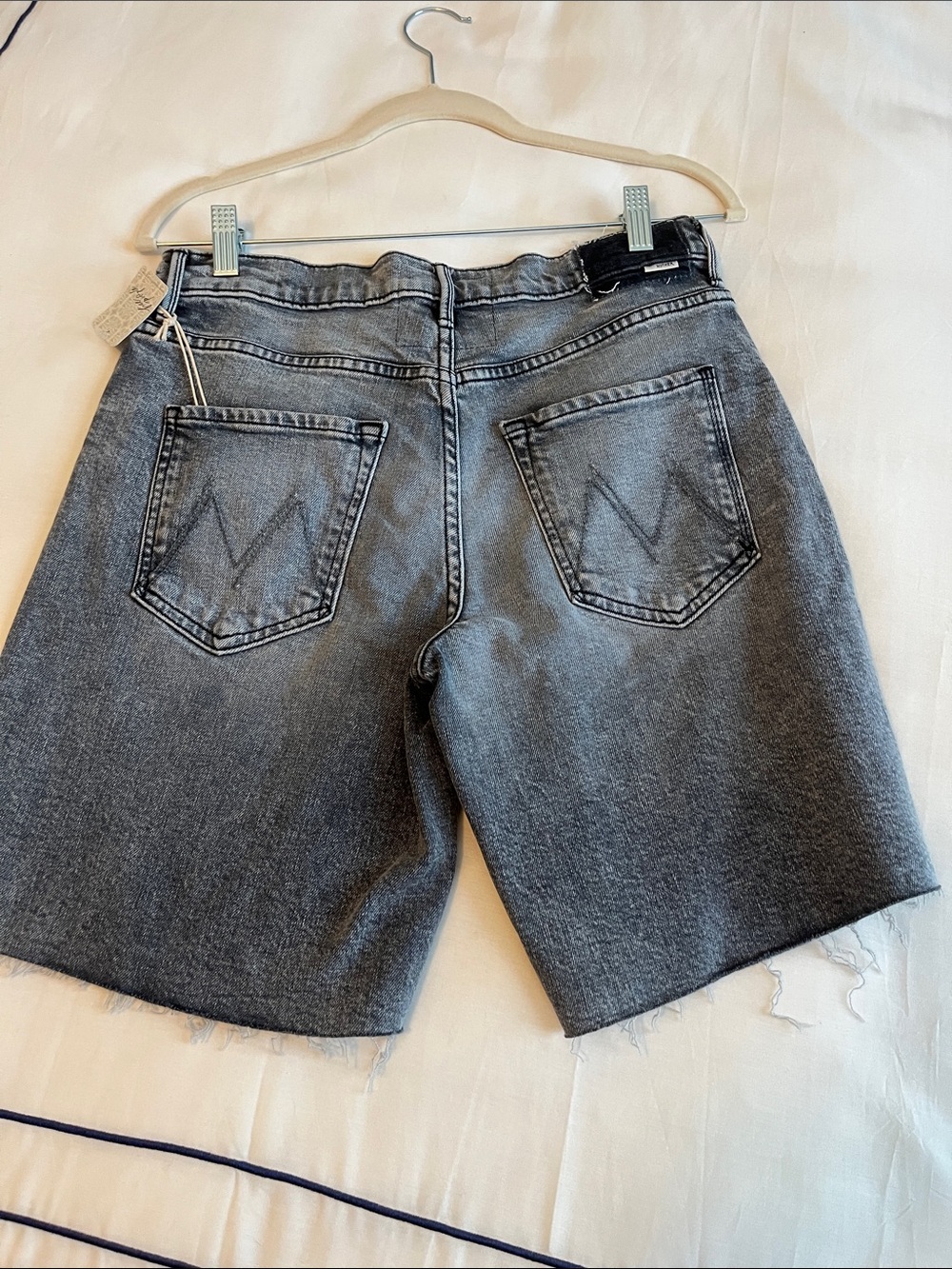 MOTHER Gray Cutoff Denim Jean Shorts - Picture 4 of 4